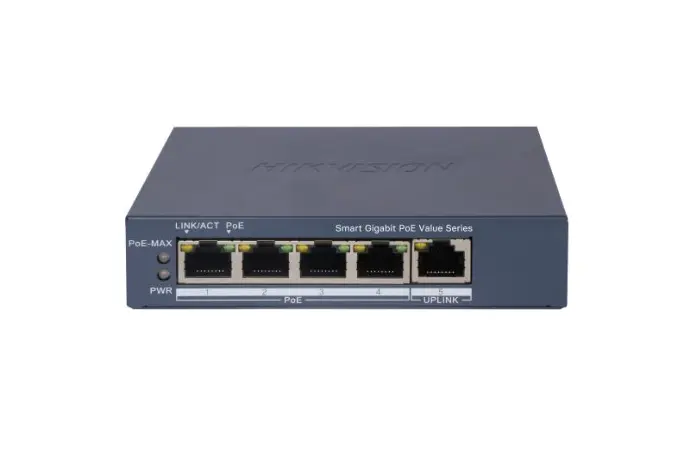 SWITCH POE 4 CH + 1 CH 10/100/1000MB 45W 