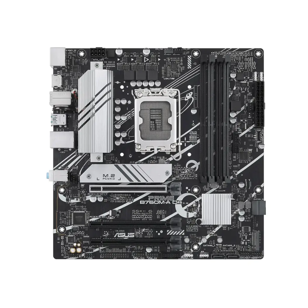 MBO ASUS PRIME B760M-A D4 13VA LGA1700 DDR4-5333 HDMI DP 2M.2 USB3.2 USB-C PCIE4.0 mini-ATX