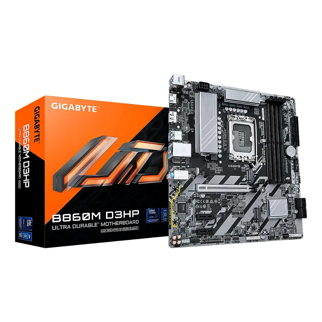 MBO GIGABYTE B860M D3HP Intel Core Ultra LGA1851 DDR5-6400 HDMI DP 2M.2 13USB PCIe 5.0 micro ATX
